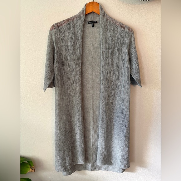 Eileen Fisher Sweaters - Eileen Fisher 100% Italian Wool Lightweight Knit Cardigan Gray Women Extra Small